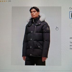 Moose knuckles - original 3Q Fur black / natural Fox Fur 4xl for men